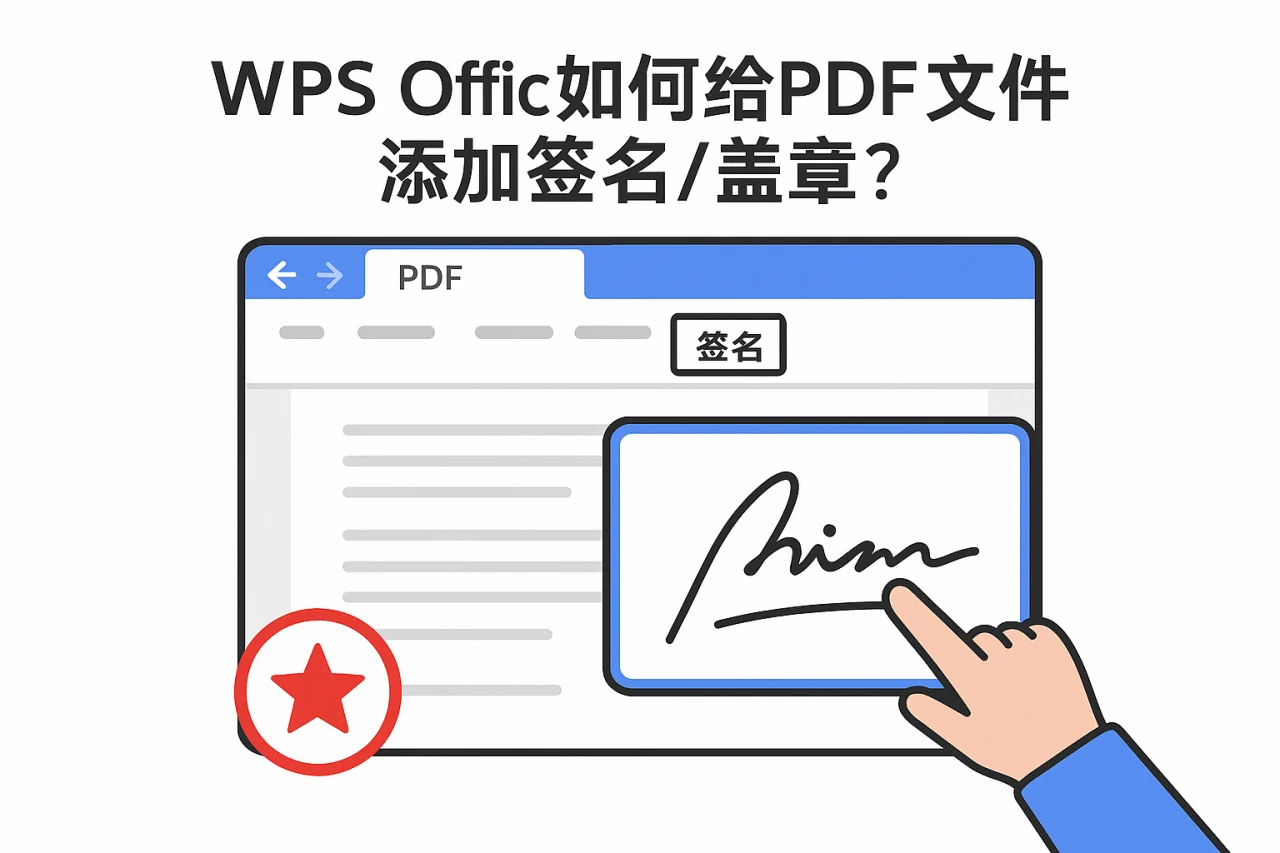 WPS Office如何给PDF文件添加签名/盖章？