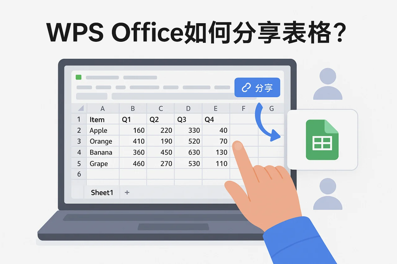 WPS Office如何分享表格？