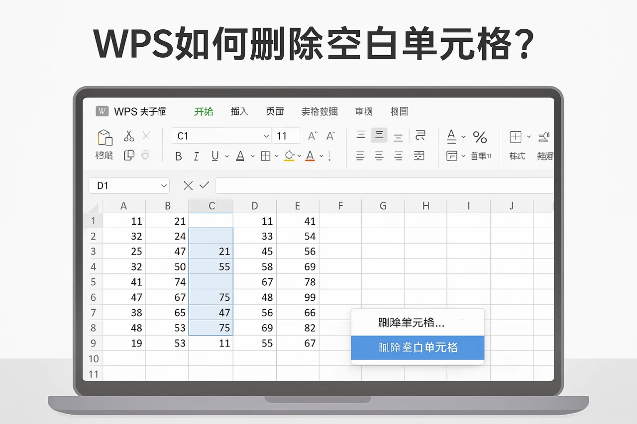 WPS如何删除空白单元格?