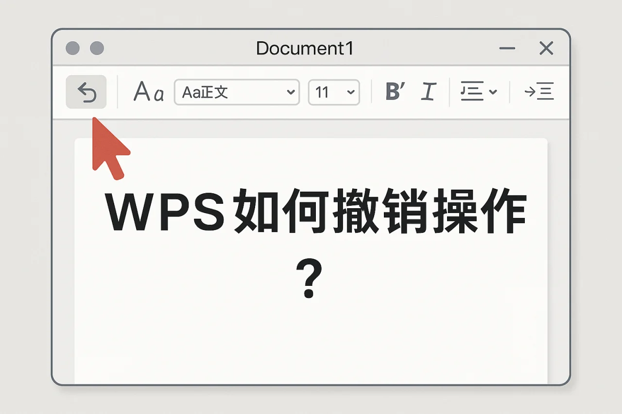 WPS如何撤销操作?