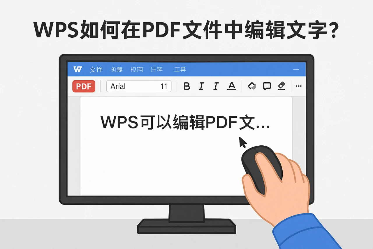 WPS如何在PDF文件中编辑文字？