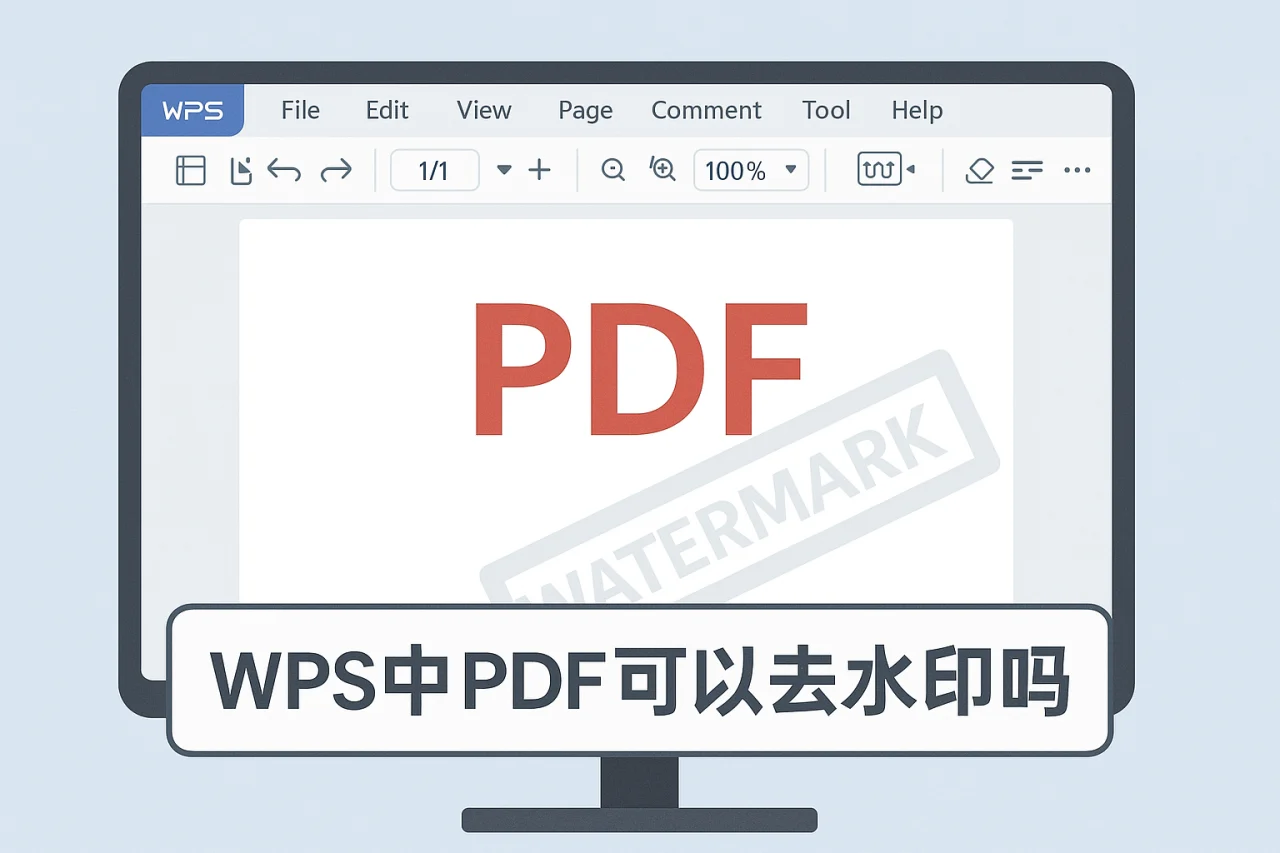 WPS中PDF可以去水印吗