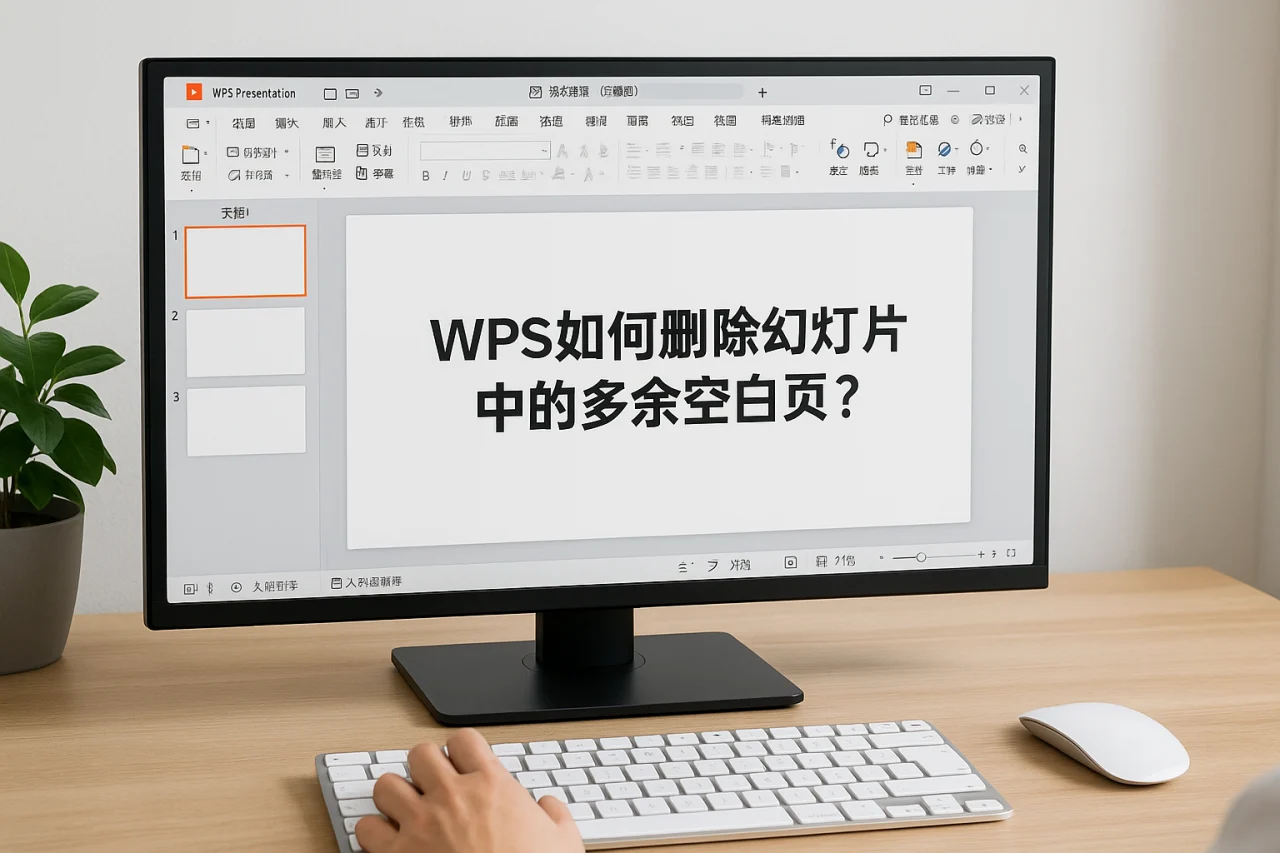 WPS如何删除幻灯片中的多余空白页？