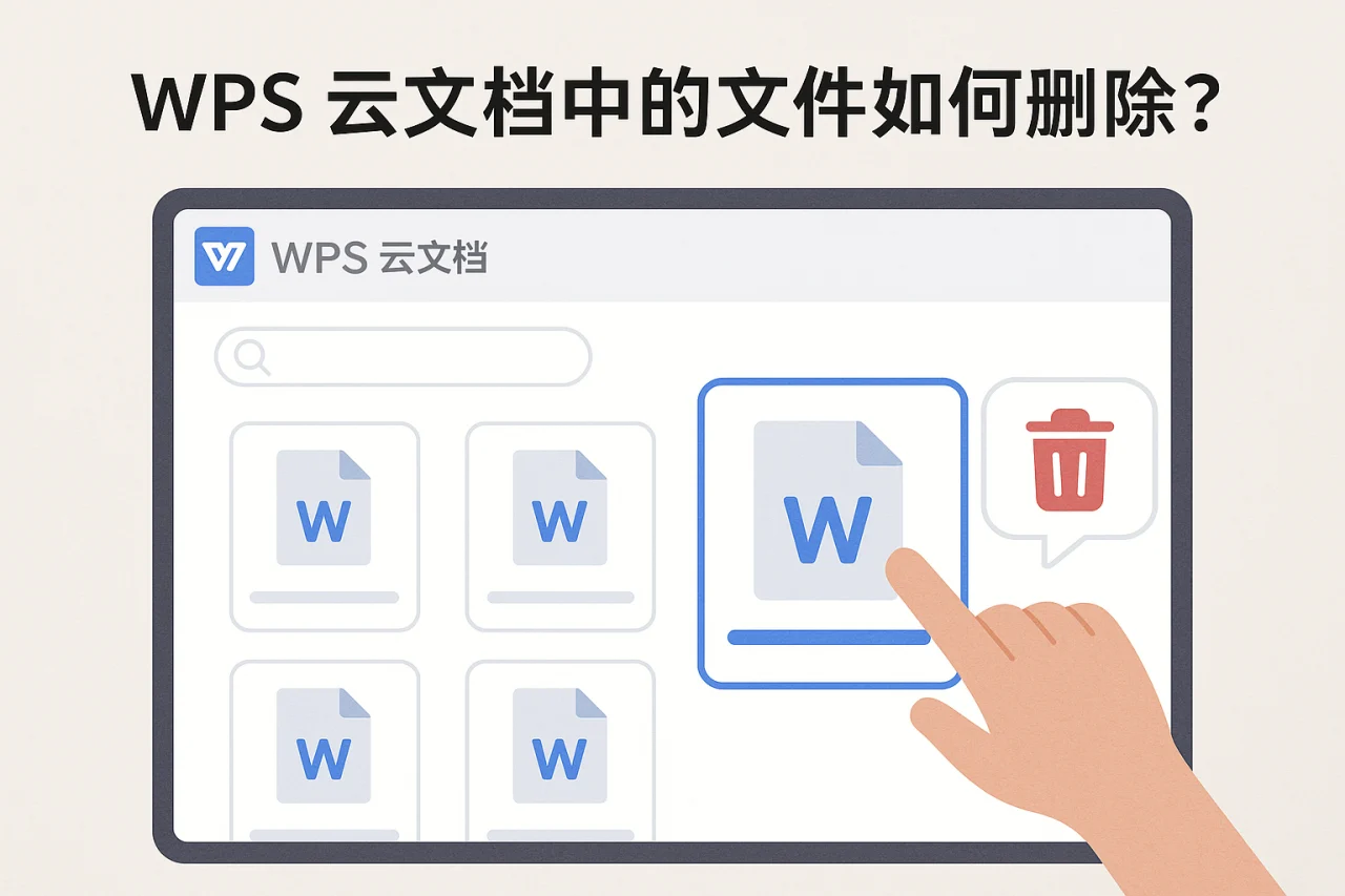 WPS云文档中的文件如何删除?