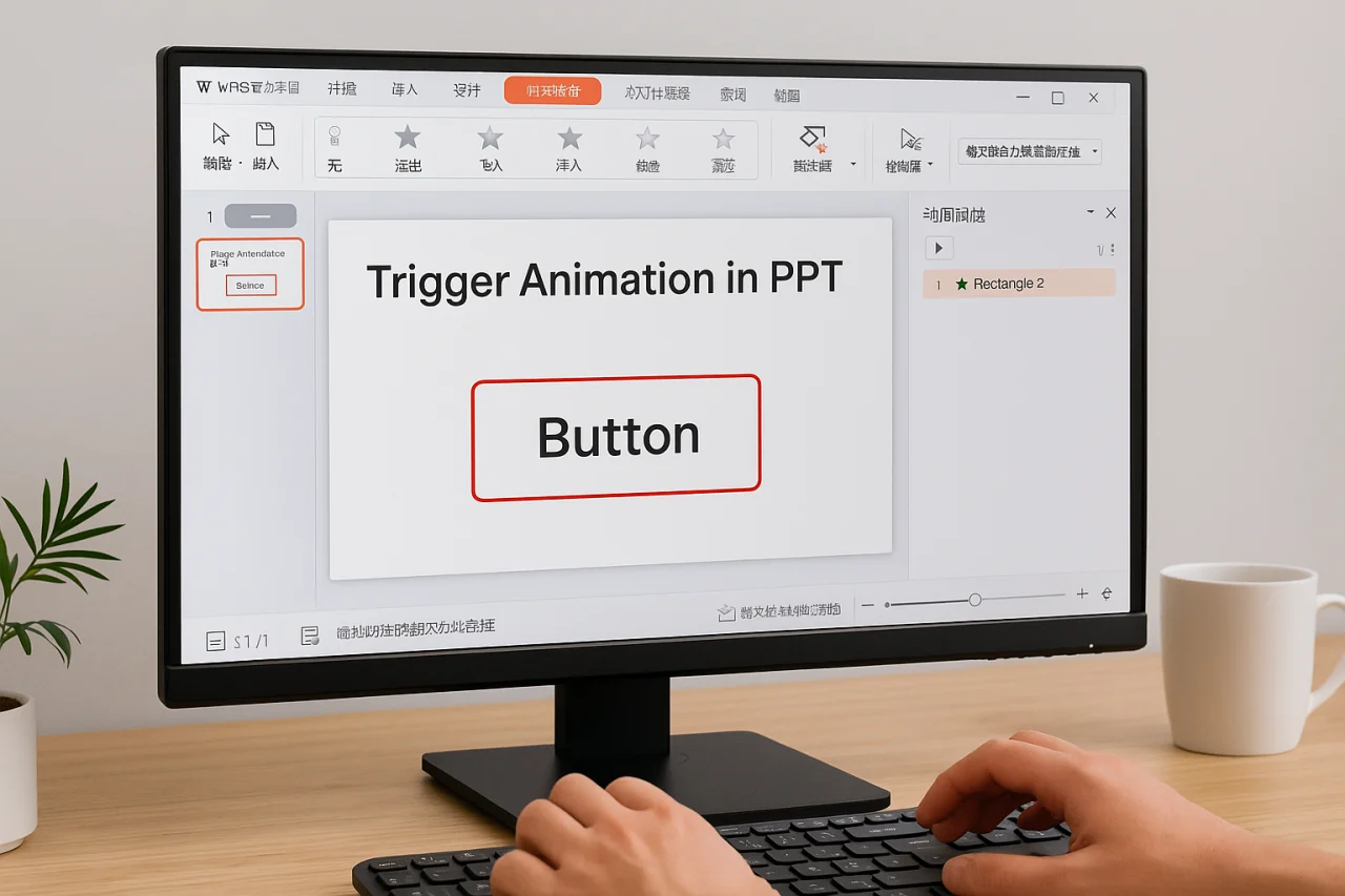 如何在WPS演示（PPT）文件中设置触发器动画？