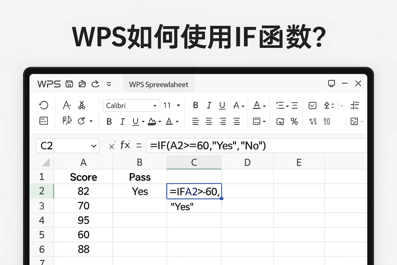 WPS如何使用IF函数?