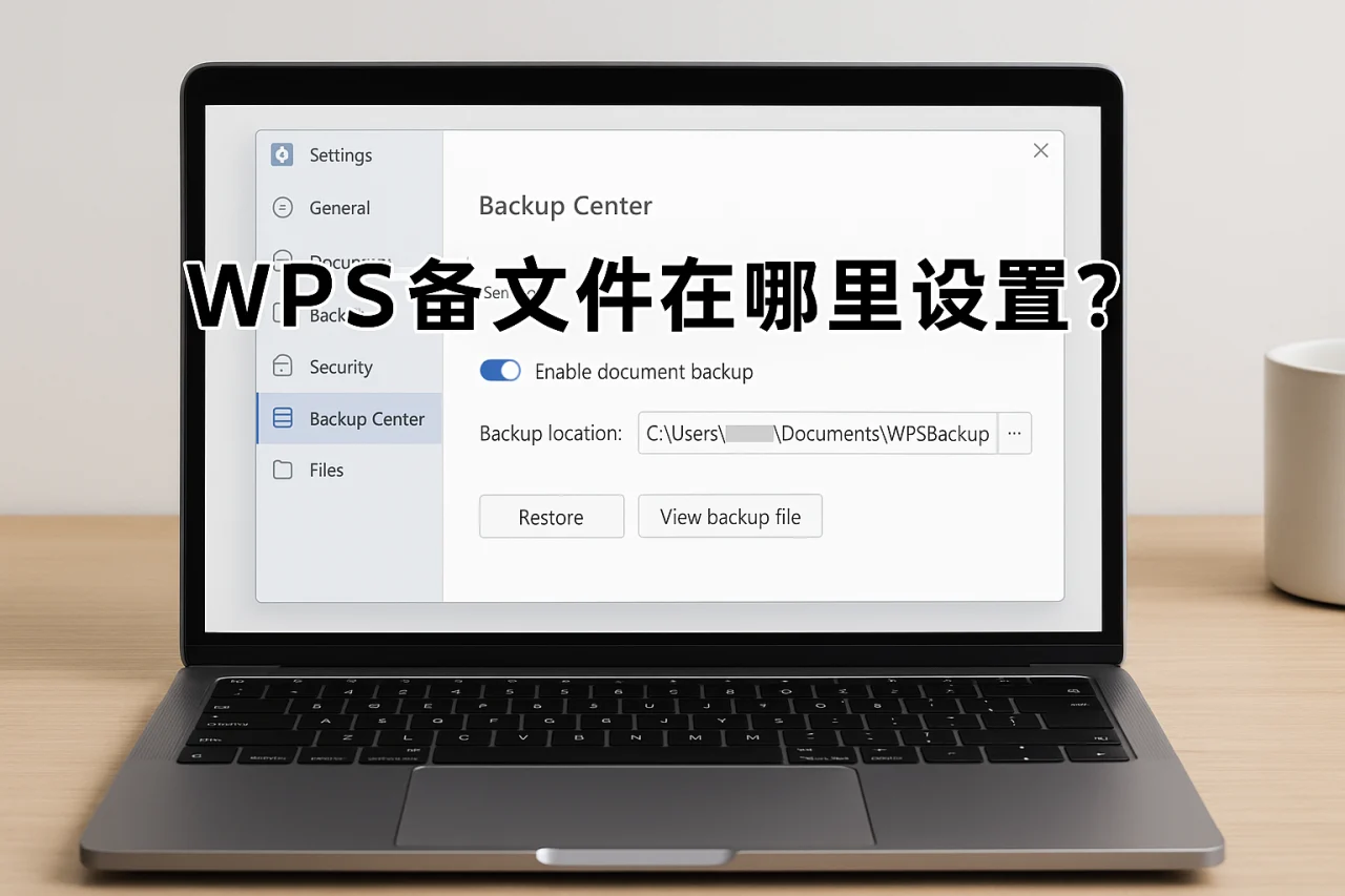 WPS备份文件在哪里设置?