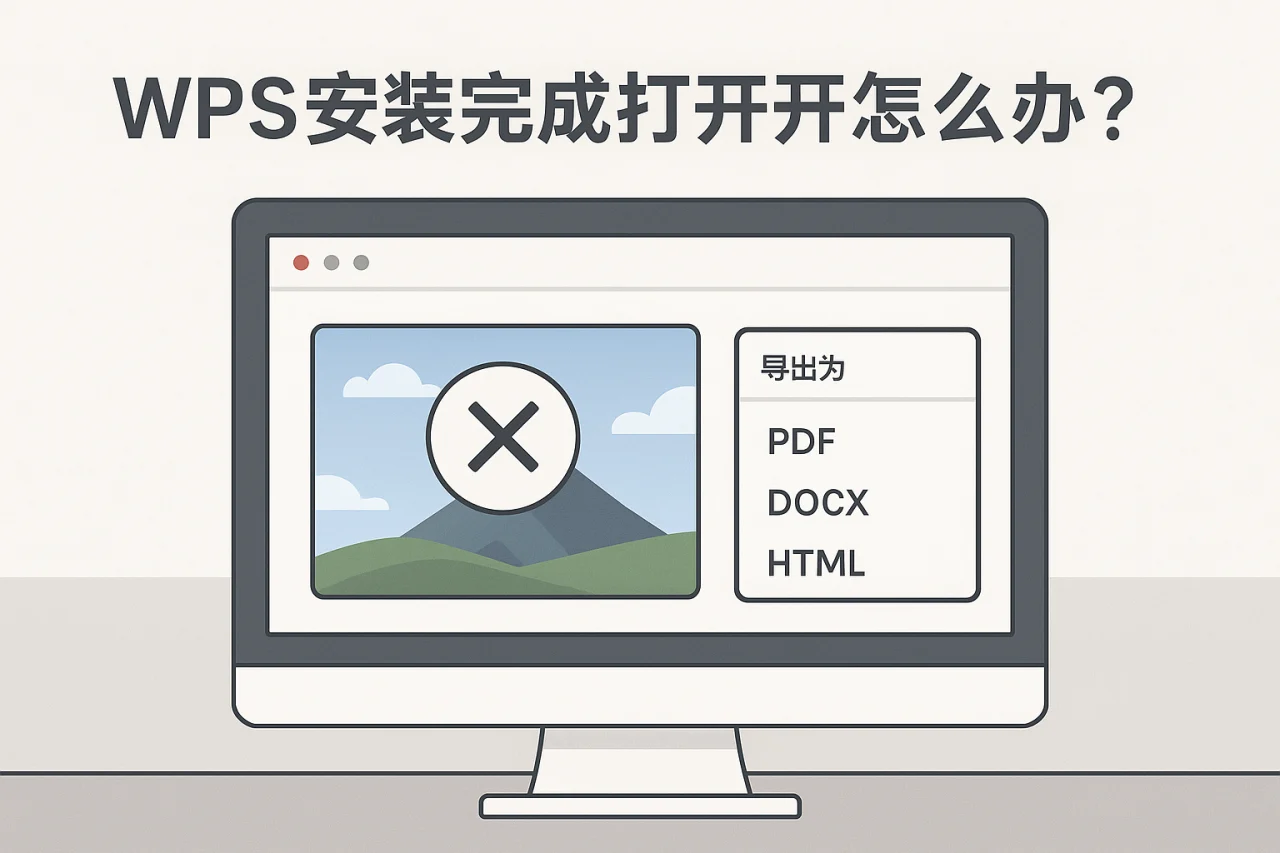 WPS安装完成打不开怎么办？（正文插图·修复 1）