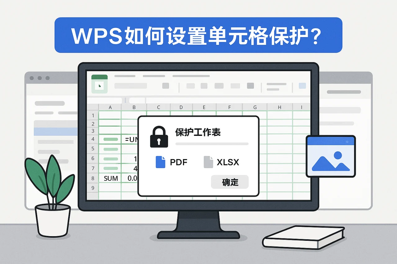 WPS如何设置单元格保护?