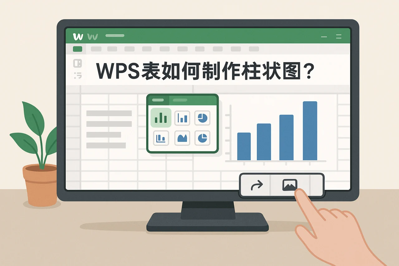 WPS表如何制作柱状图？