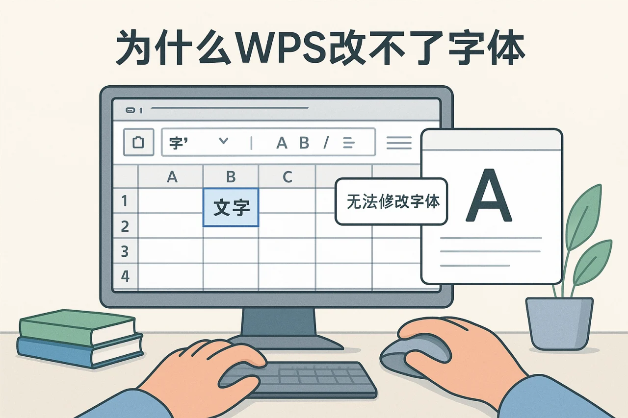 为什么wps改不了字体