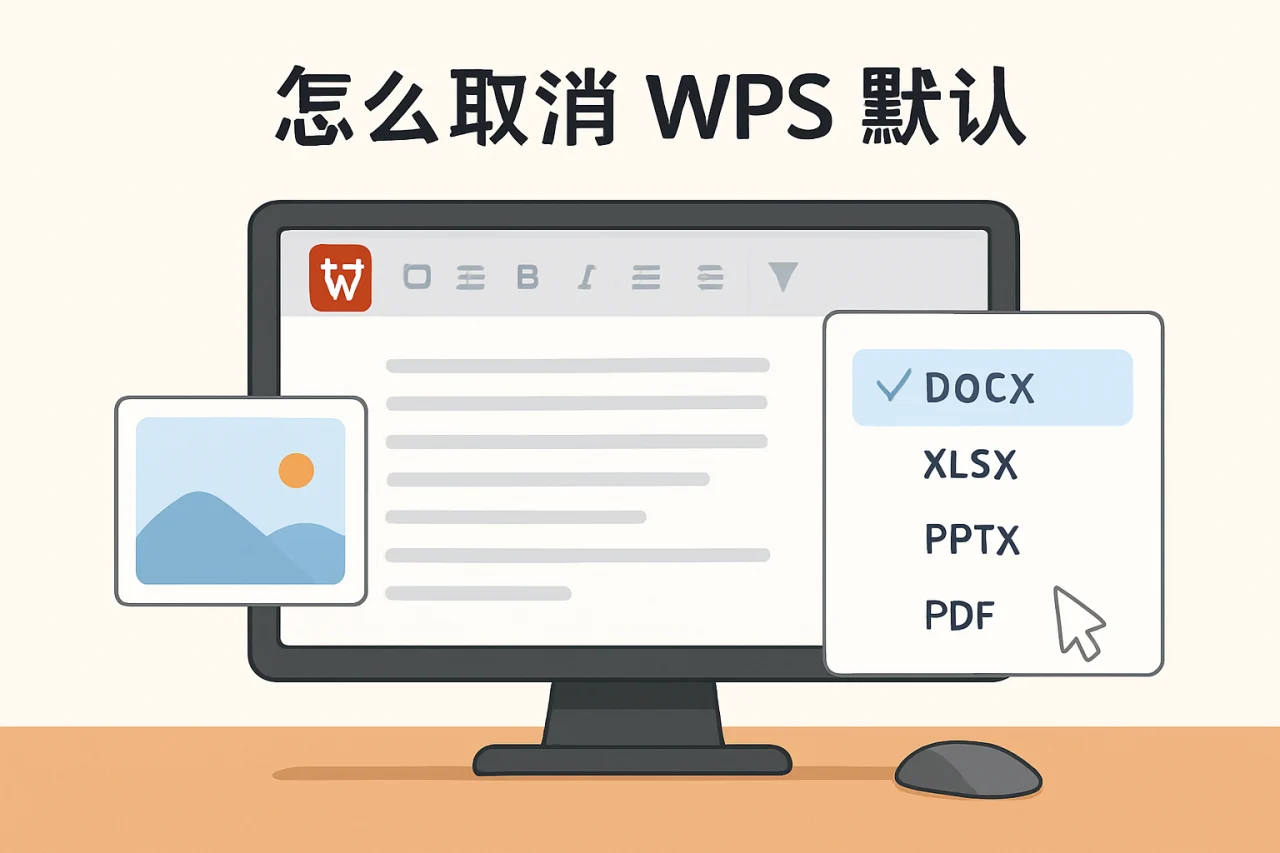 怎么取消wps默认