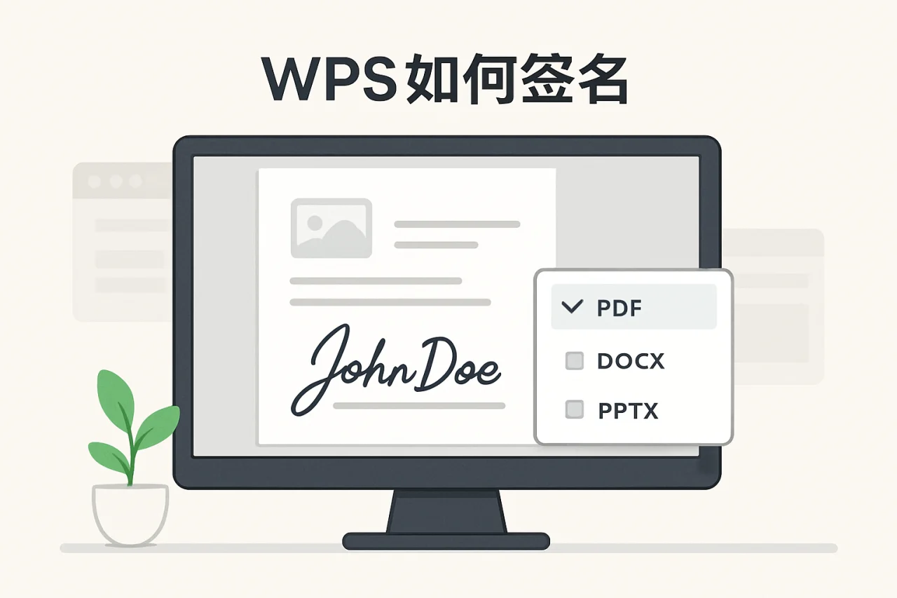 wps如何签名