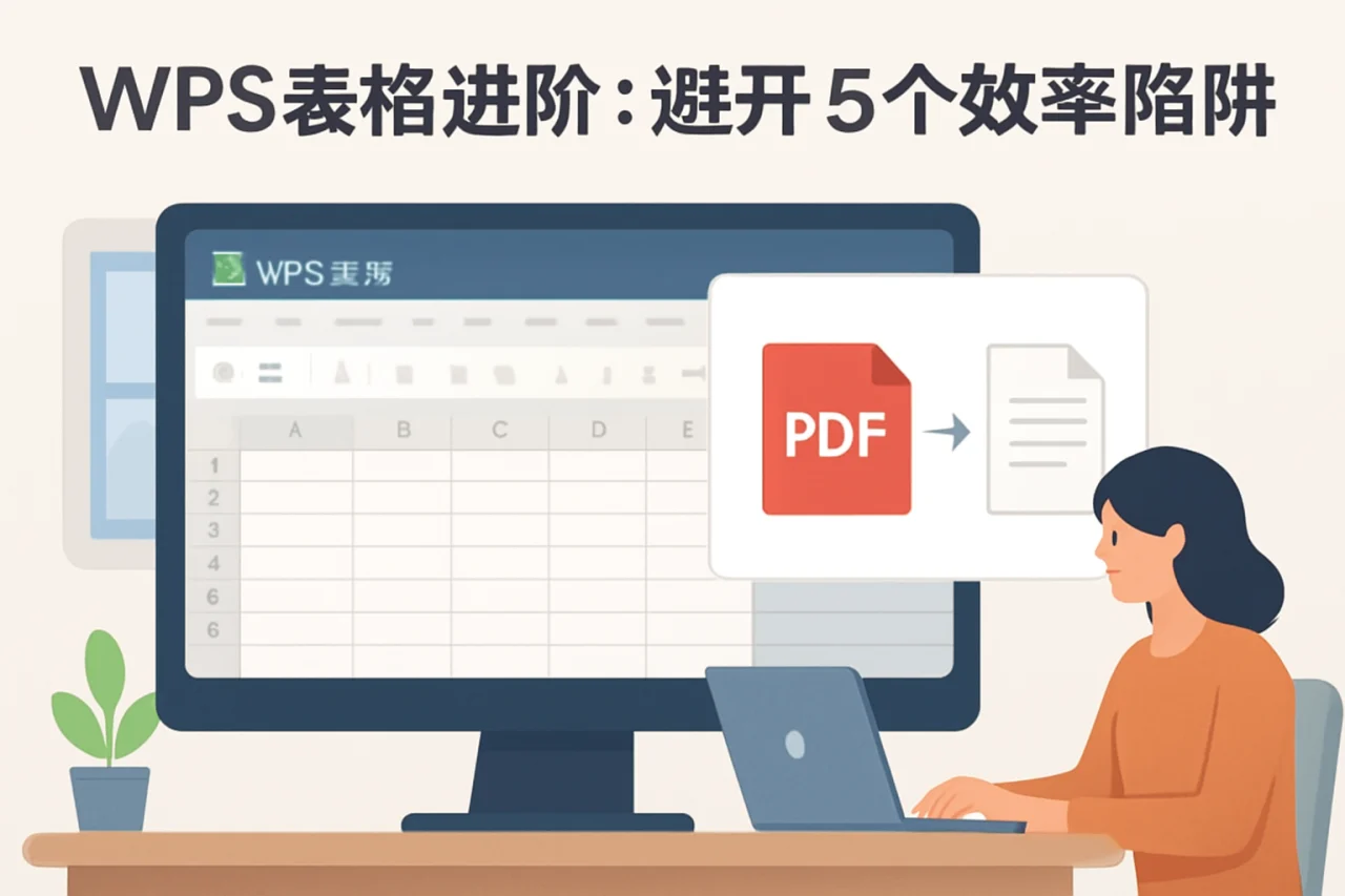 WPS表格进阶：避开5个效率陷阱