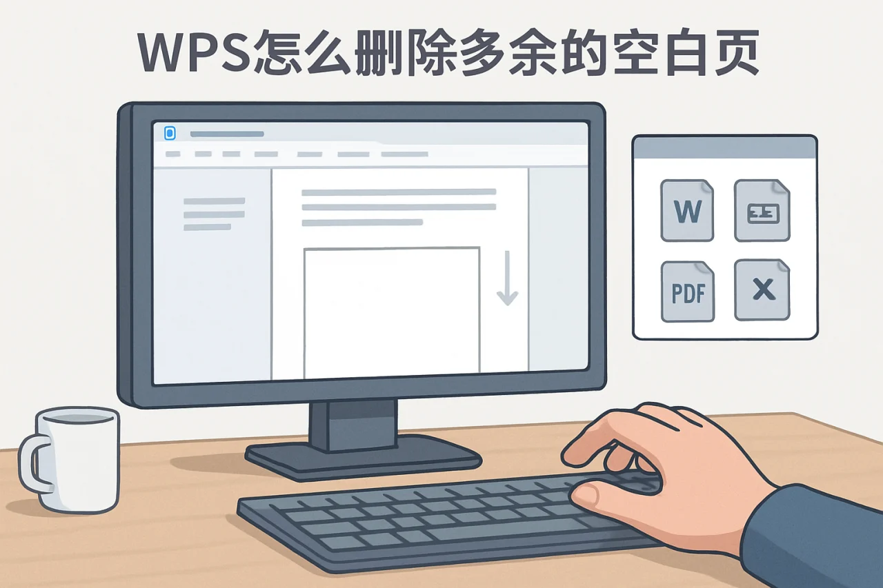 wps怎么删除多余的空白页