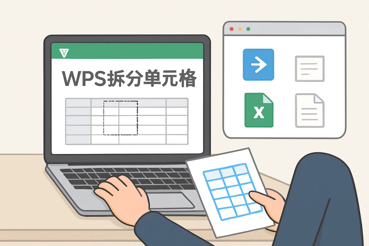 wps拆分单元格
