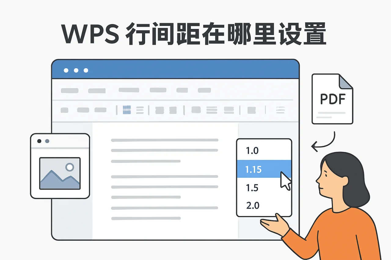 wps行间距在哪里设置