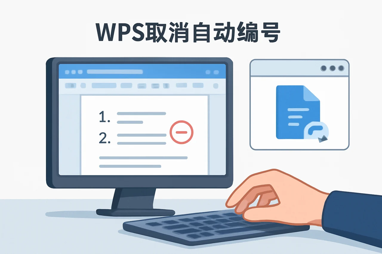 wps取消自动编号