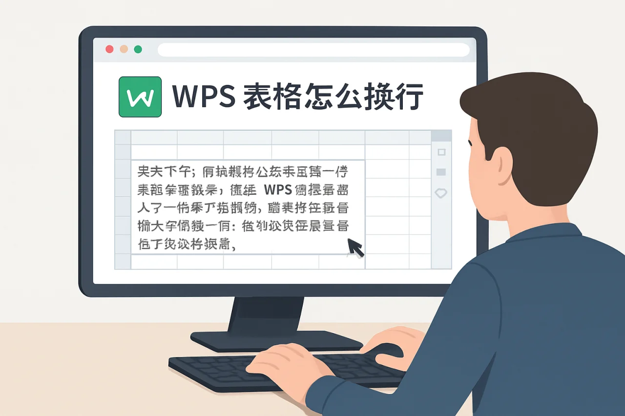 wps表格怎么换行