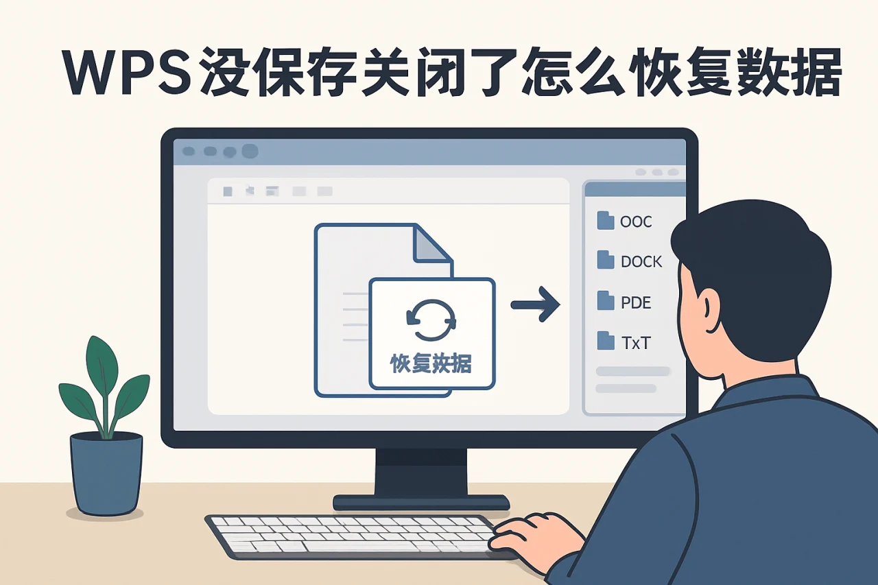 wps没保存关闭了怎么恢复数据