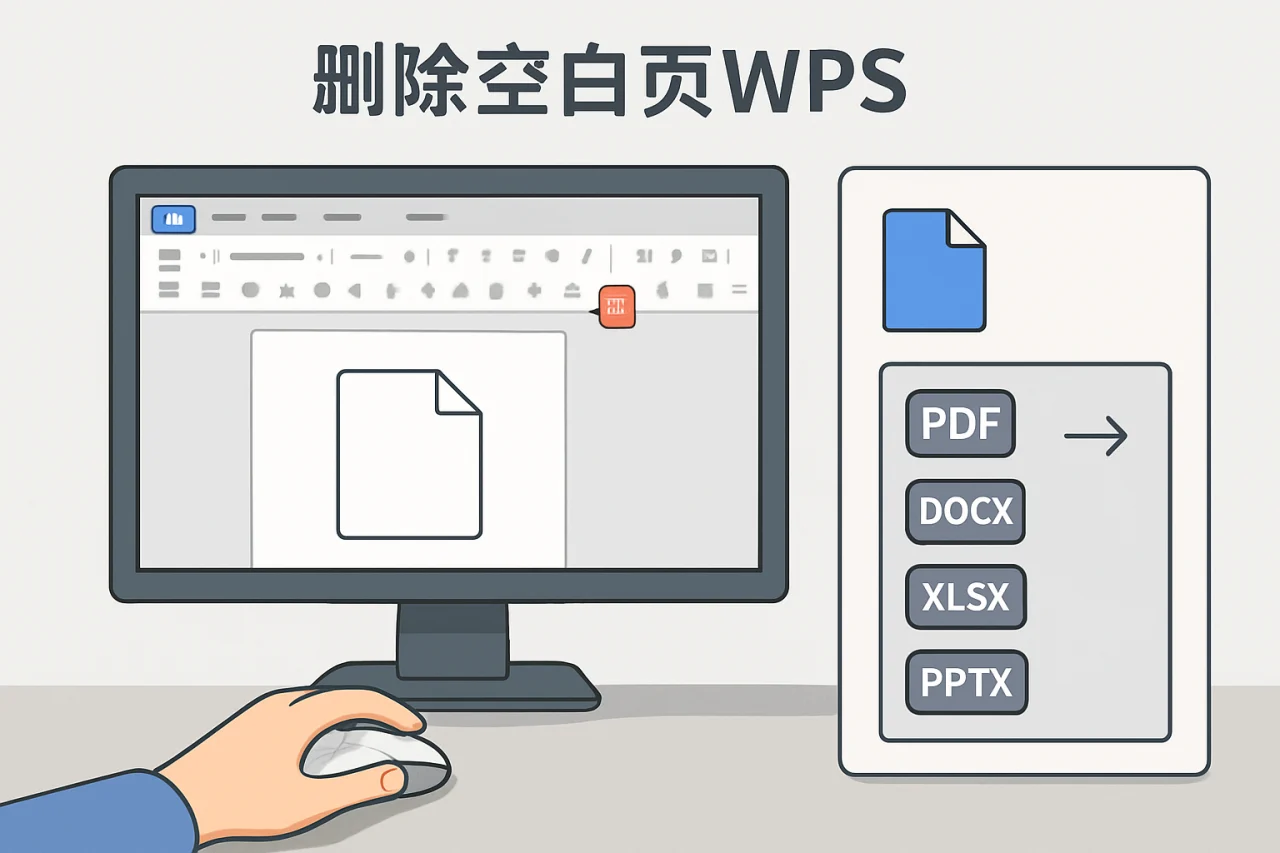 删除空白页wps