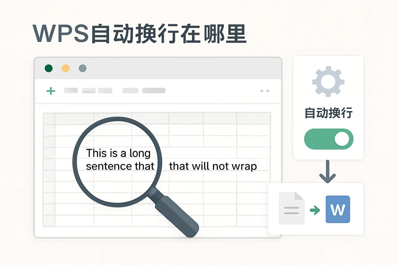 wps自动换行在哪里