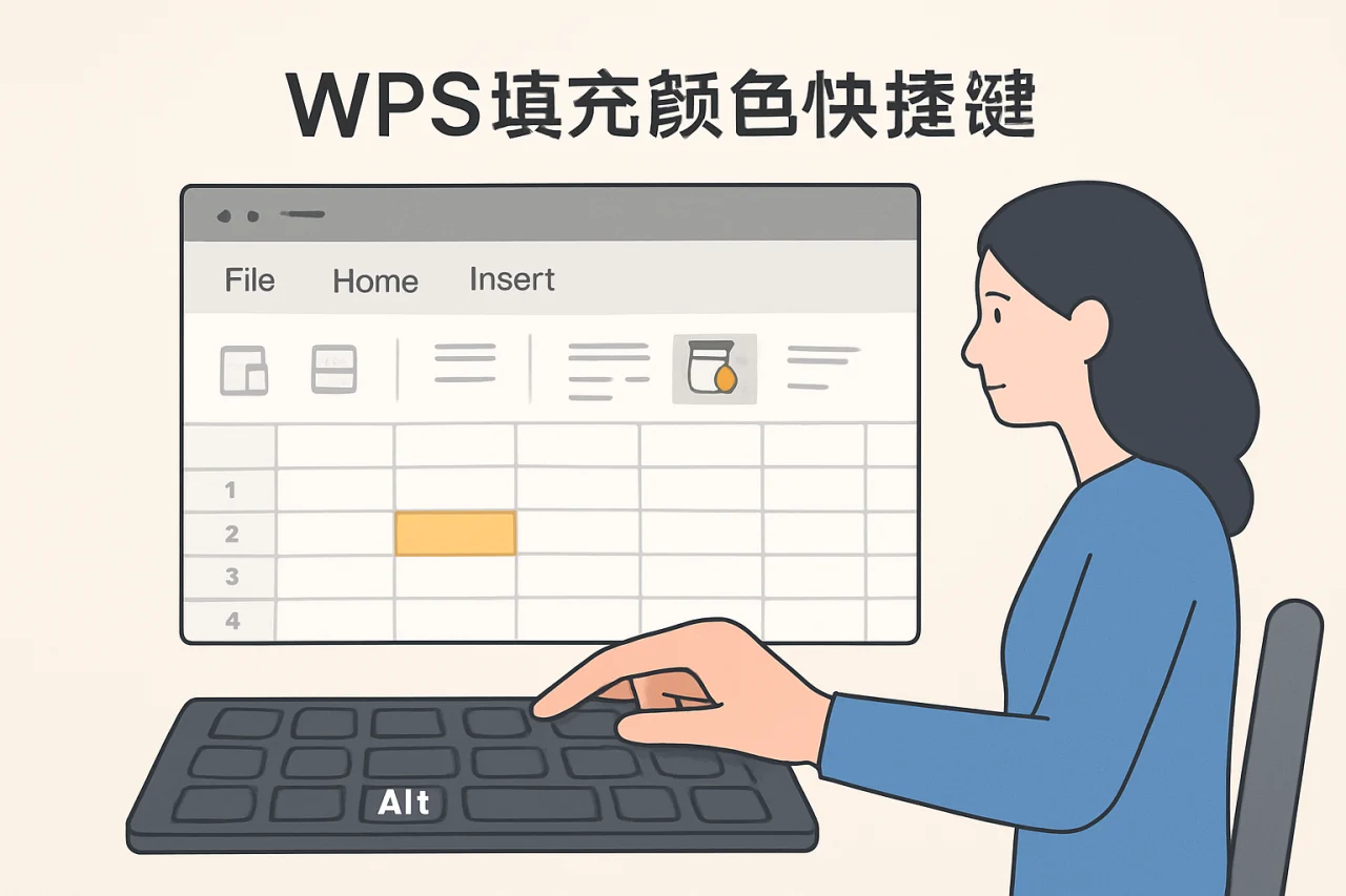 wps填充颜色快捷键