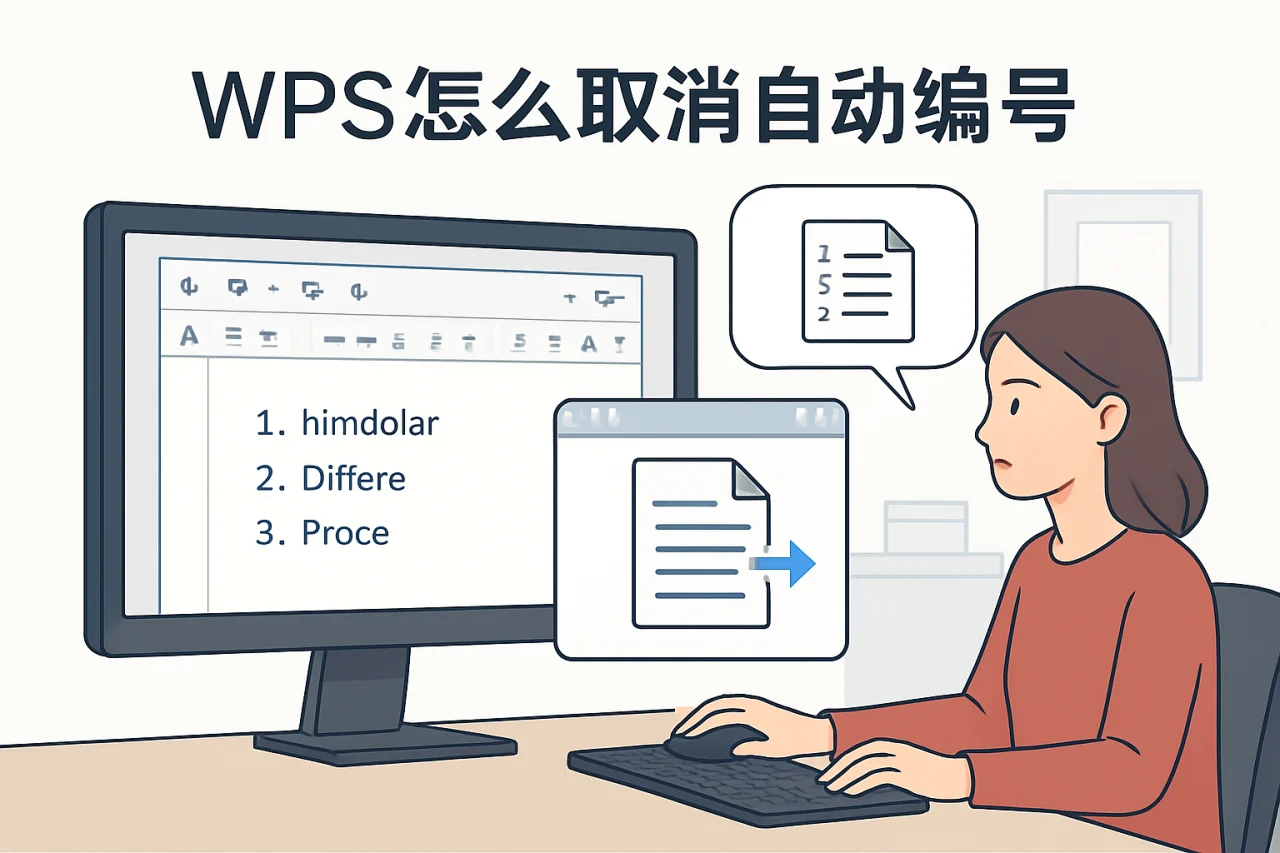 wps怎么取消自动编号