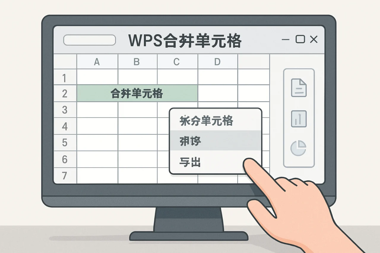 wps合并单元格