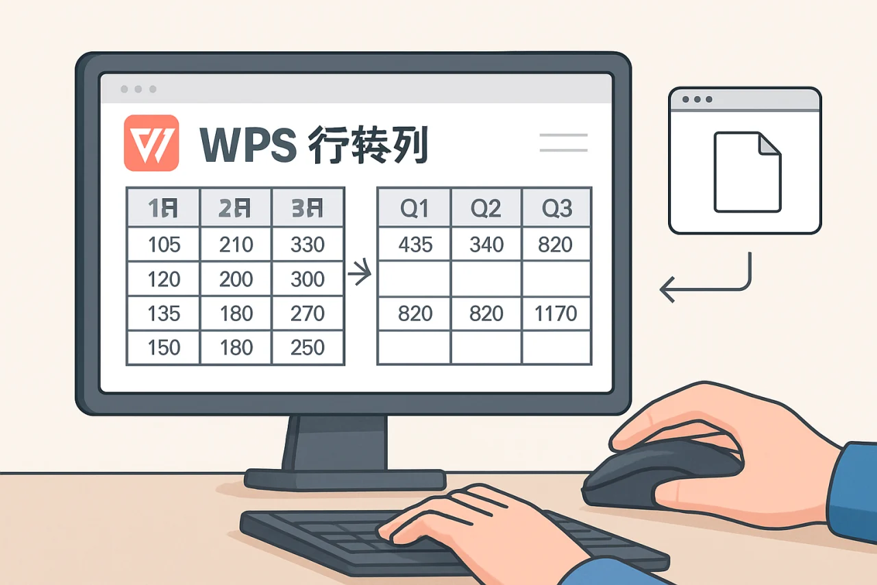 wps行转列