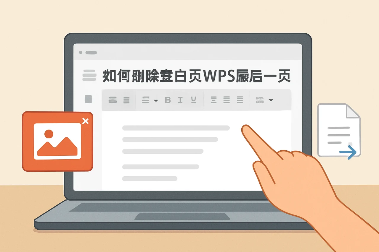 如何删除空白页wps最后一页