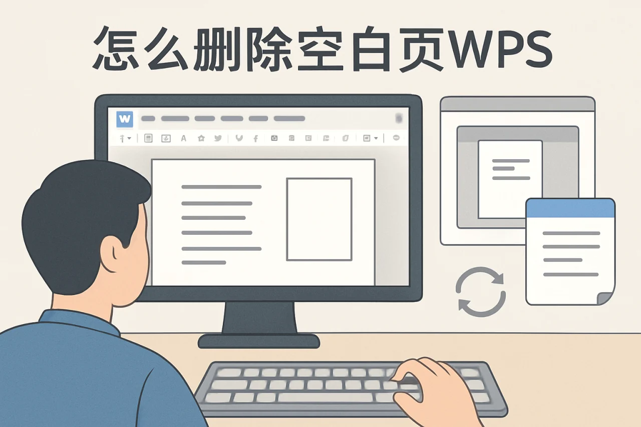 怎么删除空白页wps