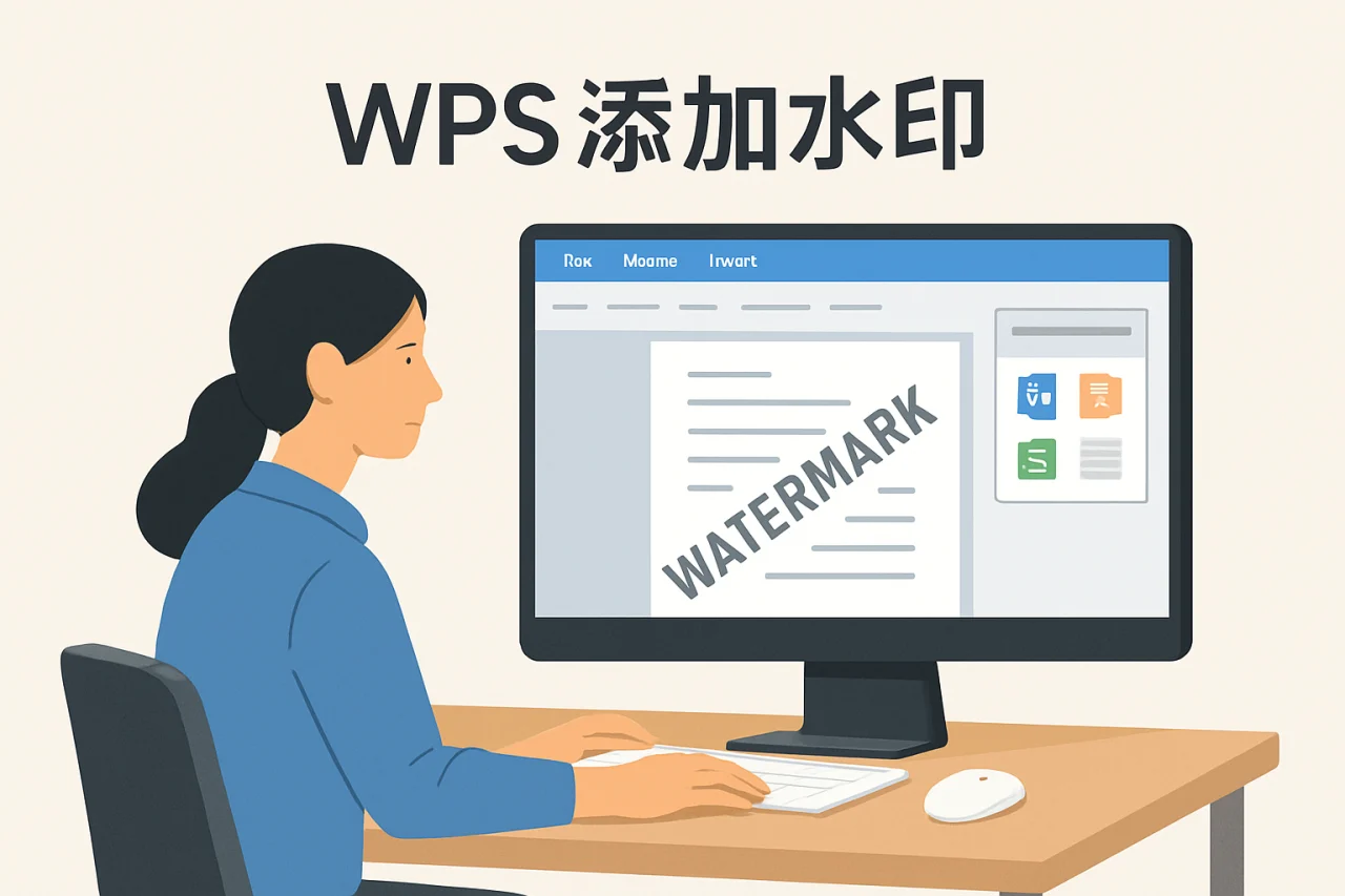 wps添加水印
