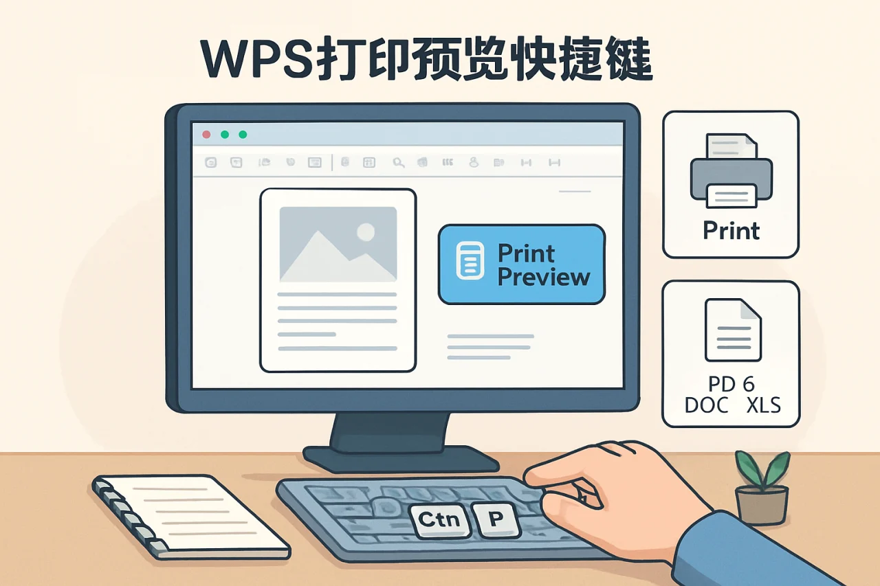 wps打印预览快捷键