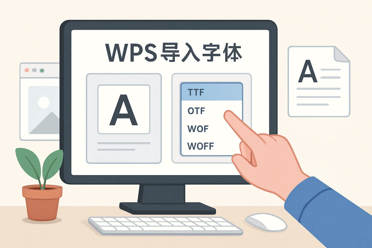 wps导入字体