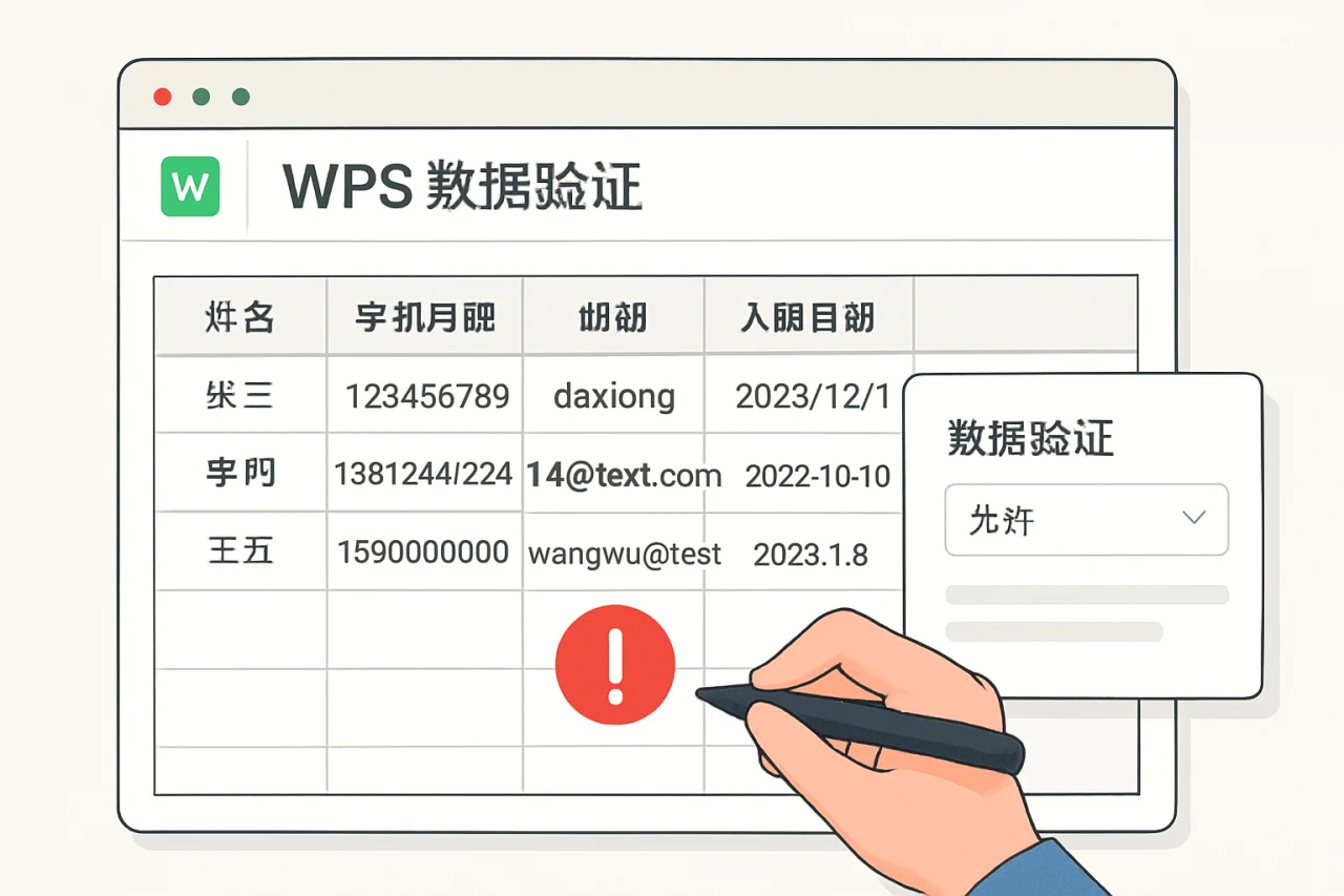wps数据验证