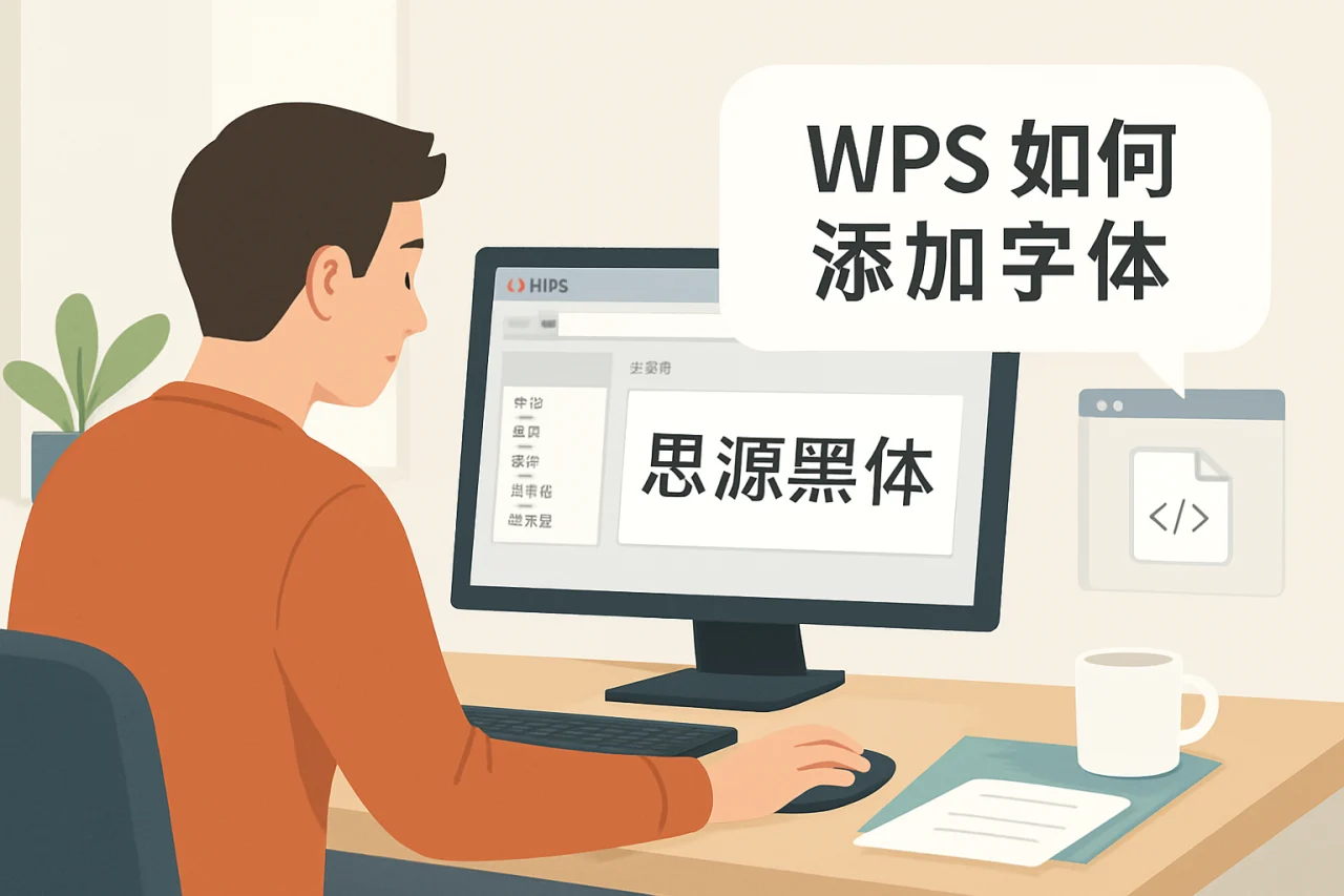 wps如何添加字体