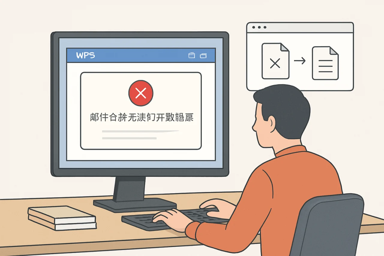 wps邮件合并无法打开数据源