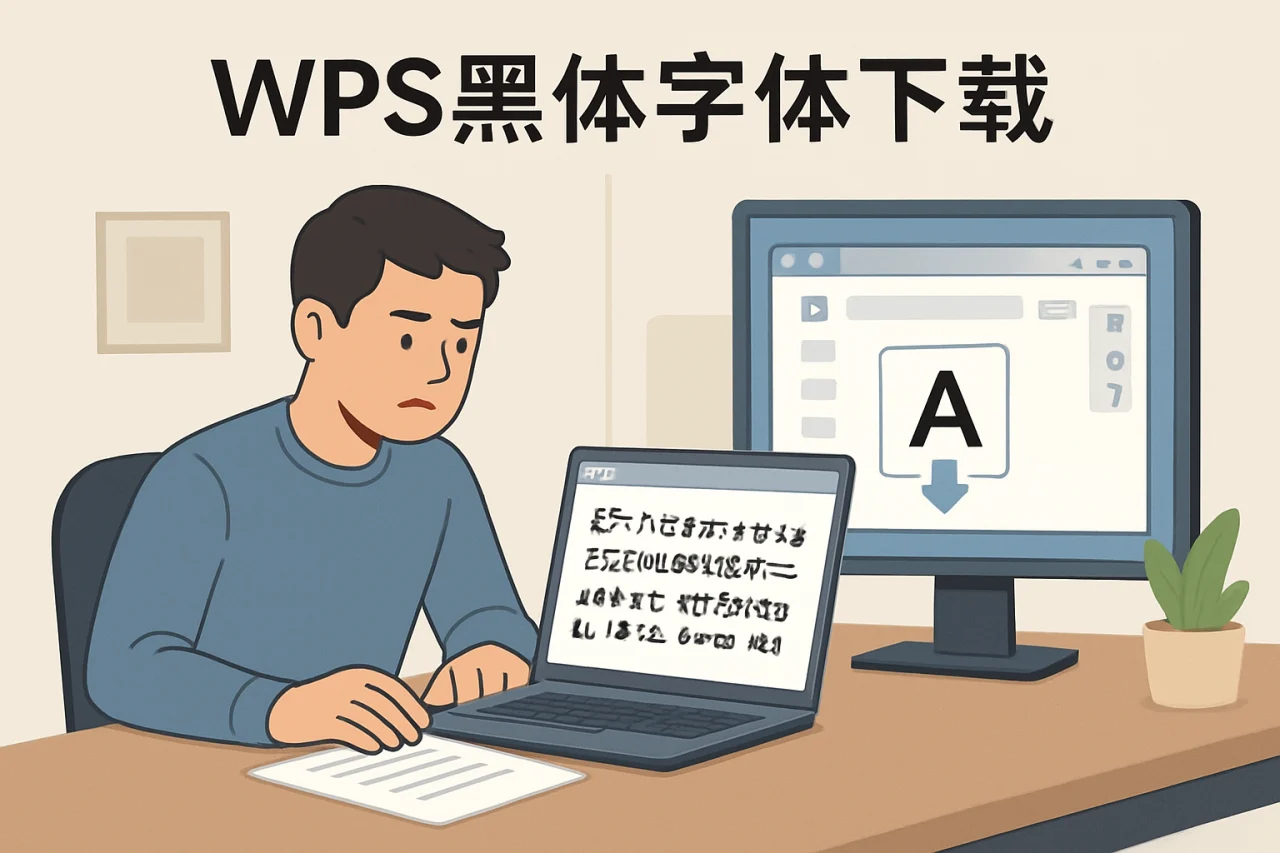 wps黑体字体下载