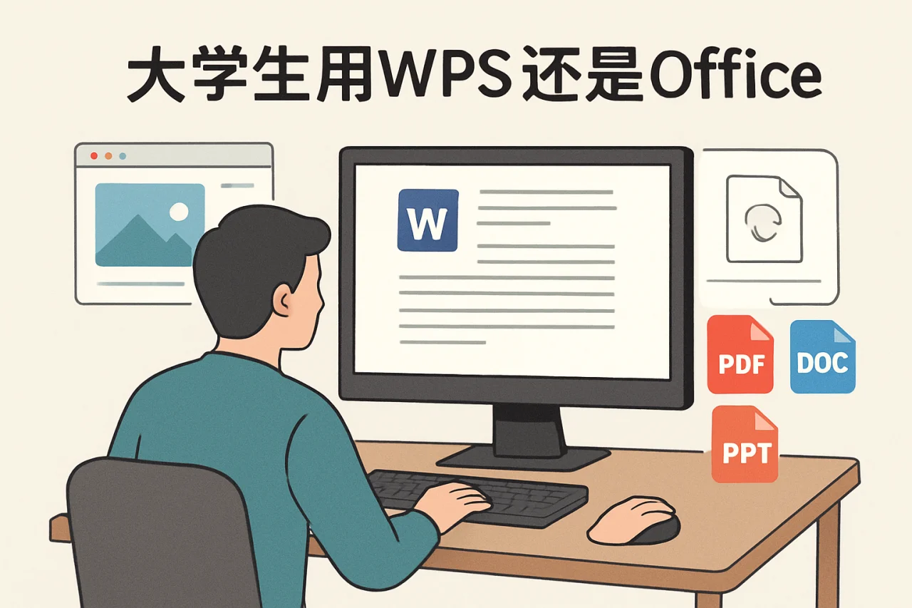大学生用wps还是office