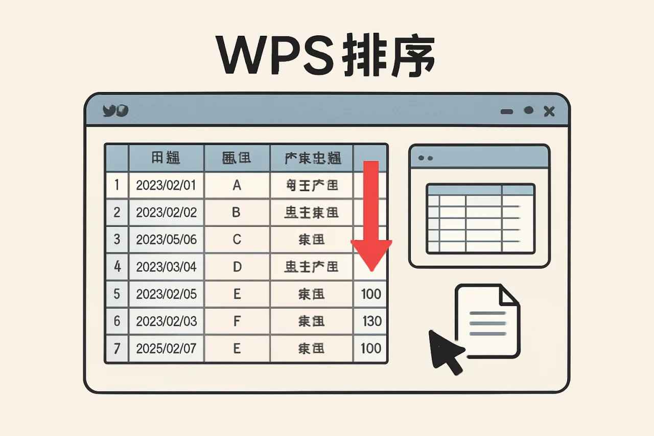 wps排序