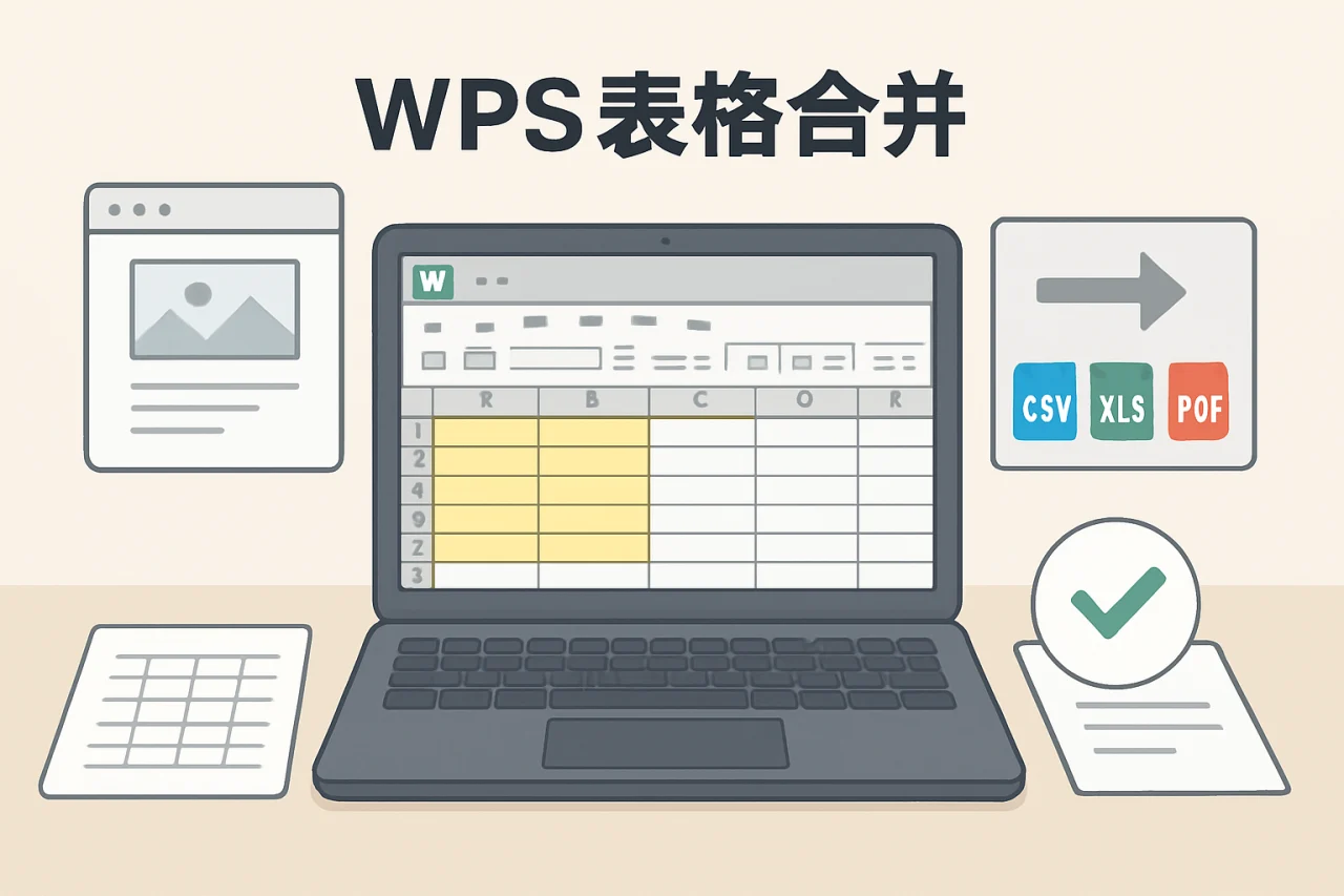 wps表格合并