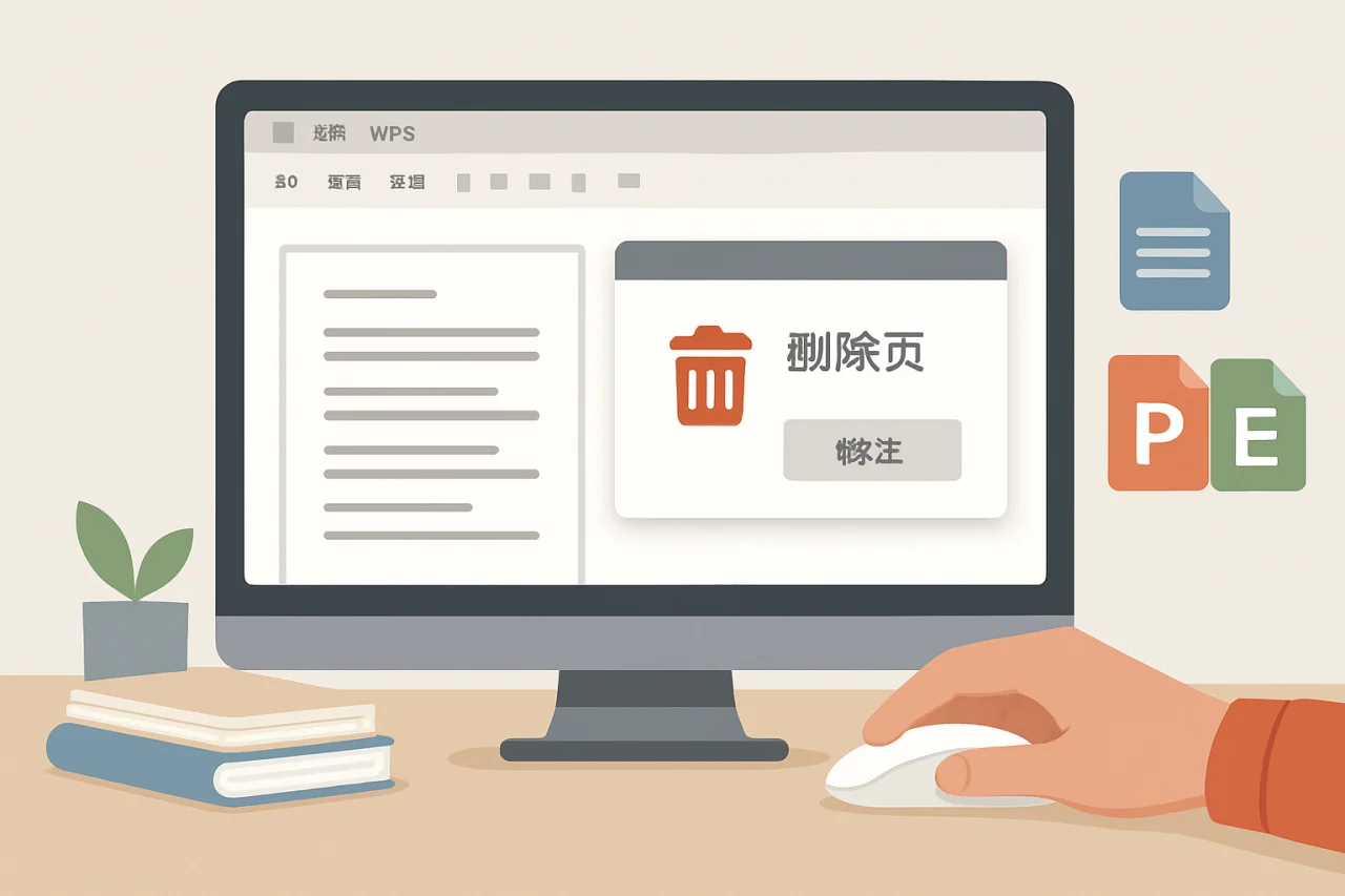 wps删除页
