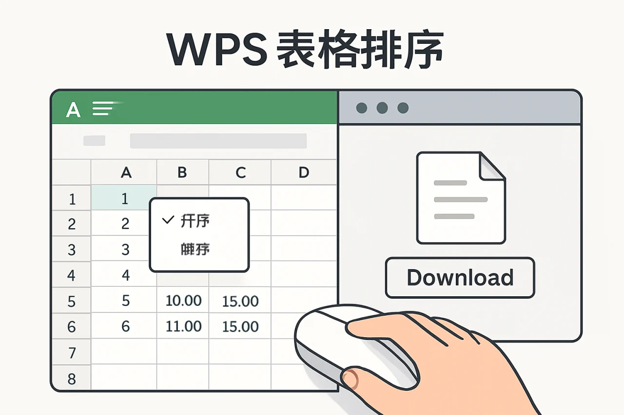 wps表格排序