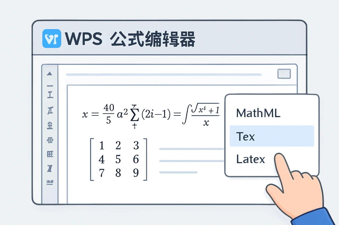 wps公式编辑器